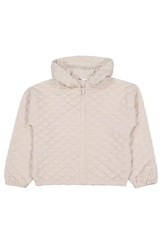 Детский кардиган с принтом Baklava pattern Civil Girls, Stone Color