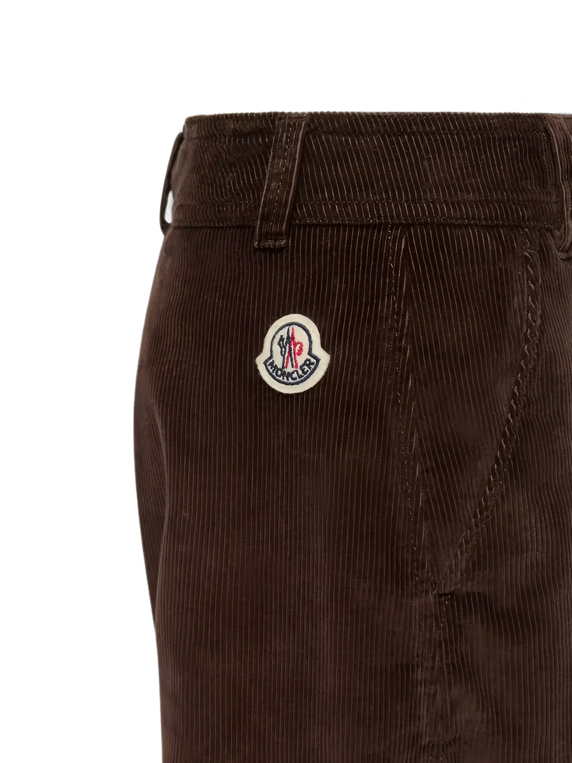 Вельветовые повседневные брюки Moncler Enfant, коричневый — фото 4