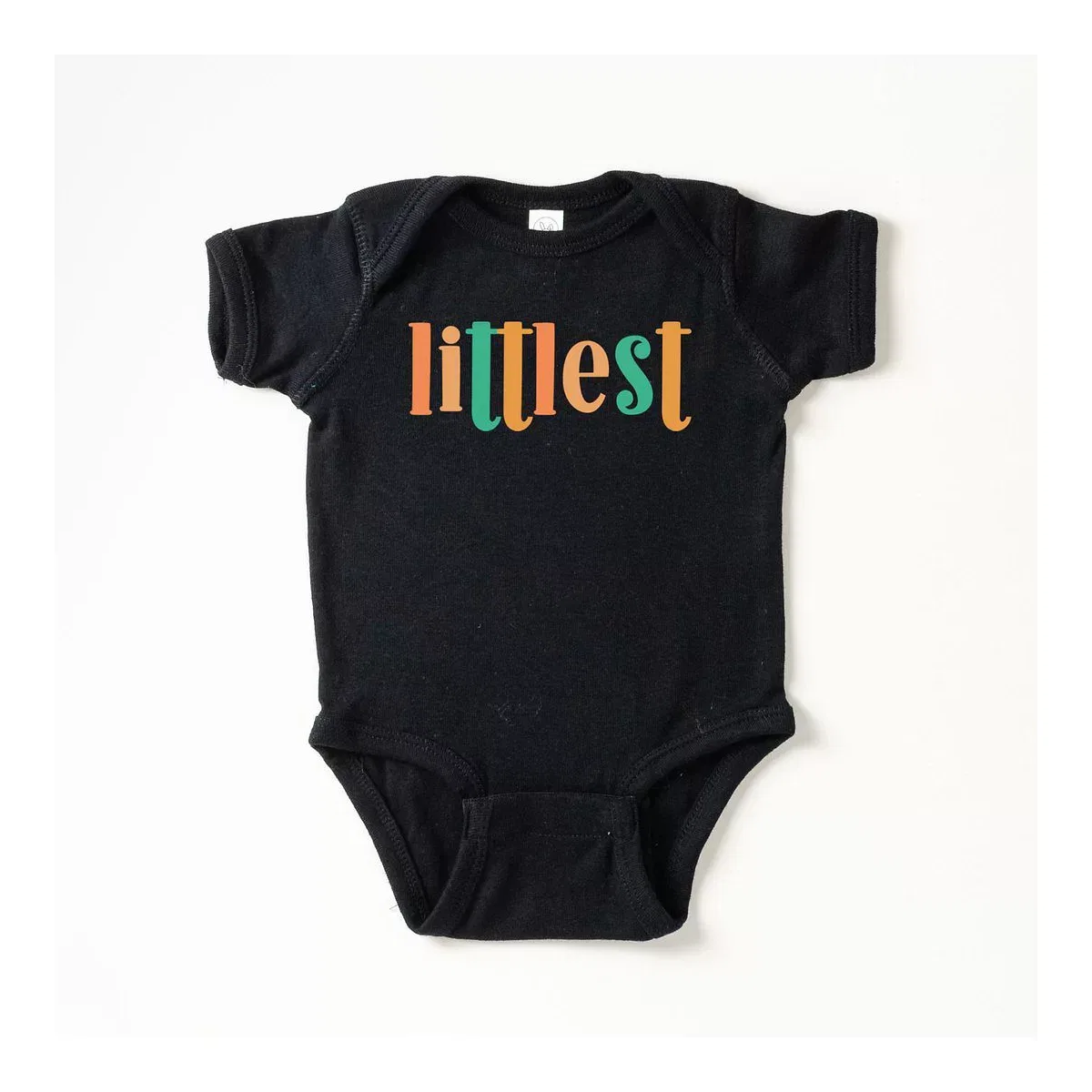 Детский боди с коротким рукавом Littlest Colorful Baby Bodysuit The Juniper Shop, Black