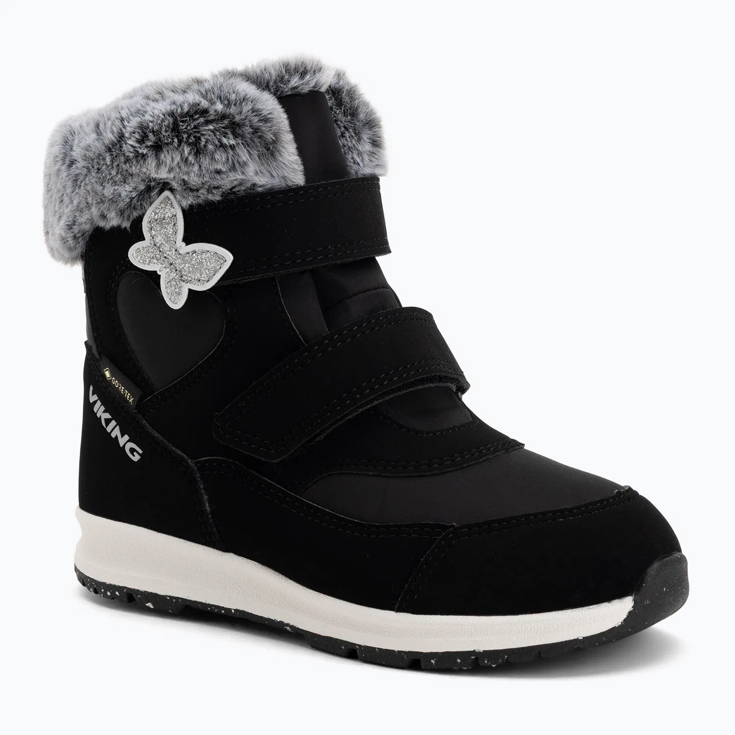 Детские зимние сапоги для девочек с мембраной Belle Butterfly Warm GTX 2V Viking, Schwarz