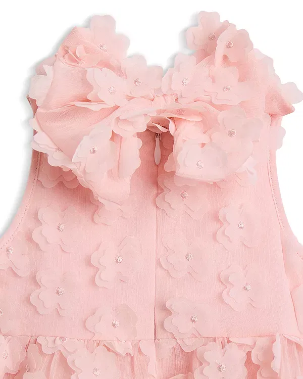 Детское платье для девочек с принтом Gracie Mini Dress Bardot, Soft Pink — фото 3