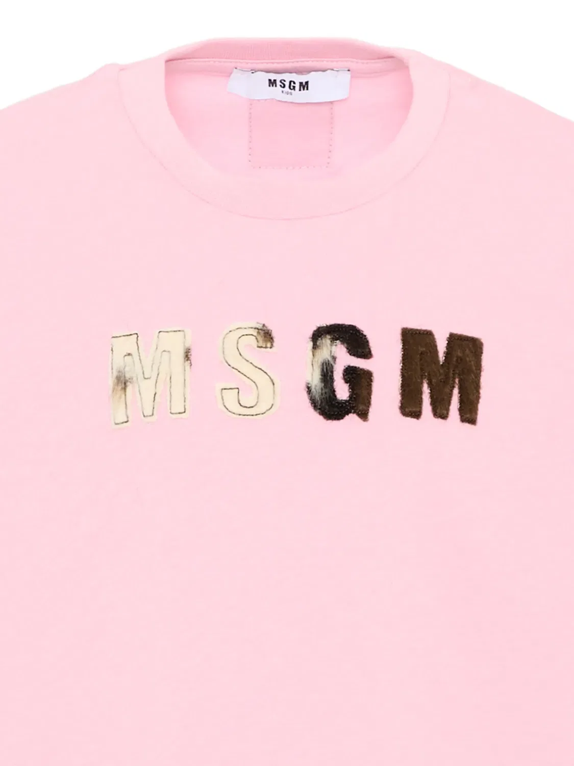 Футболка с нашивкой-логотипом Msgm Kids, розовый — фото 3