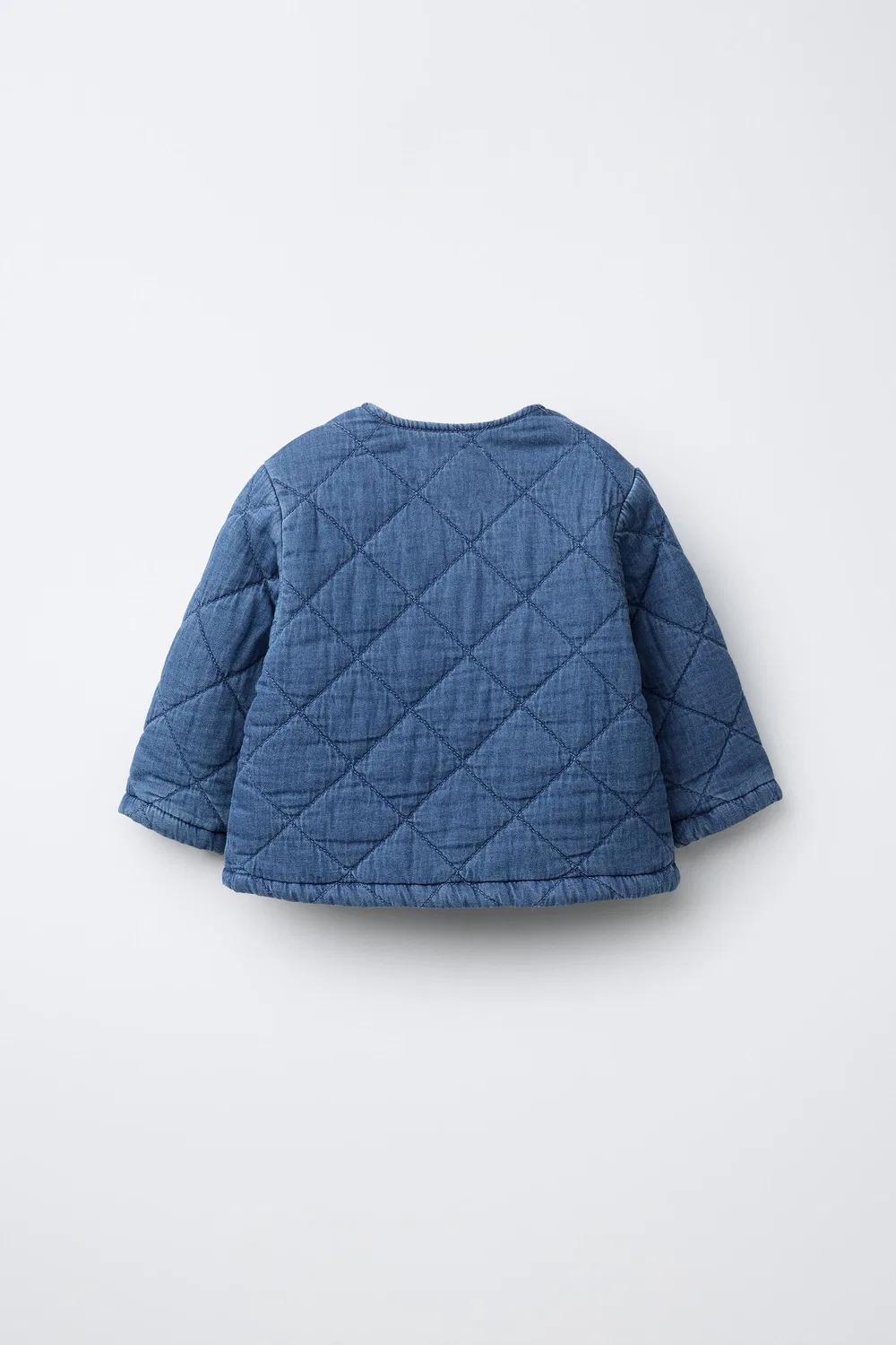 Стеганая джинсовая куртка ZARA, Blue — фото 2