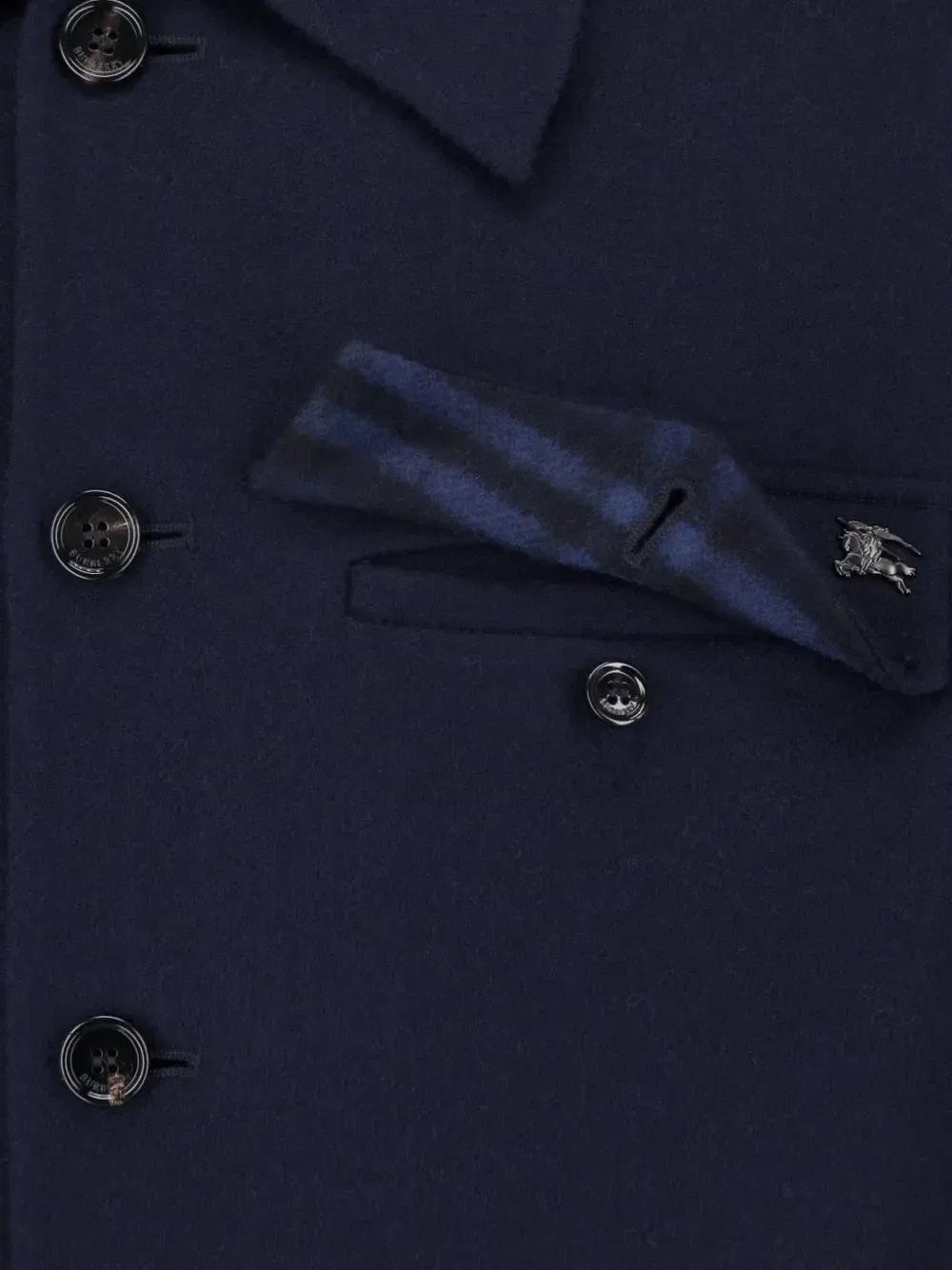 Шерстяная рубашка-оверсайз Thorn BURBERRY, синий — фото 3