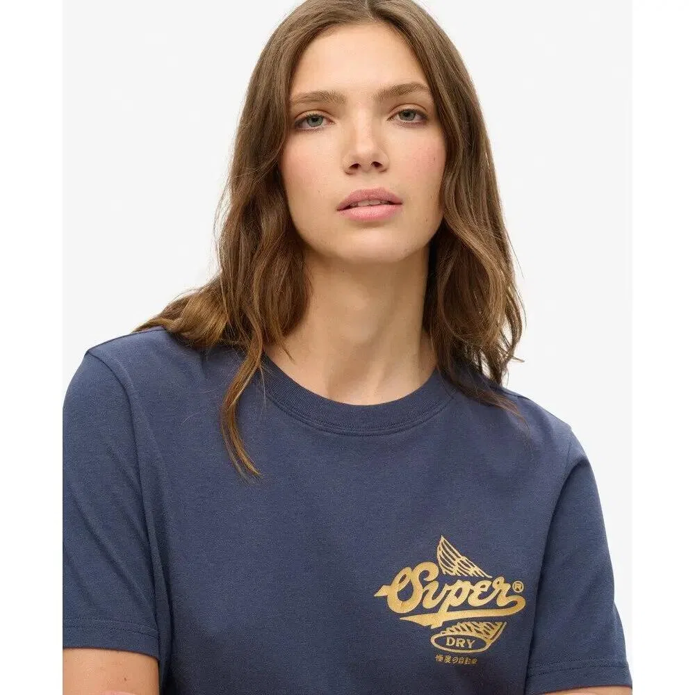 Женская футболка Athletic Superdry, Blau — фото 4