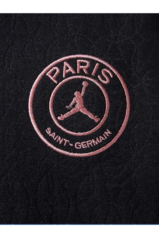 Детские свитшот с капюшоном Jordan x Paris Saint Germain Cap Hooded No Ribs Black Kids Sweatshirt 95D287 Nike, Black — фото 3
