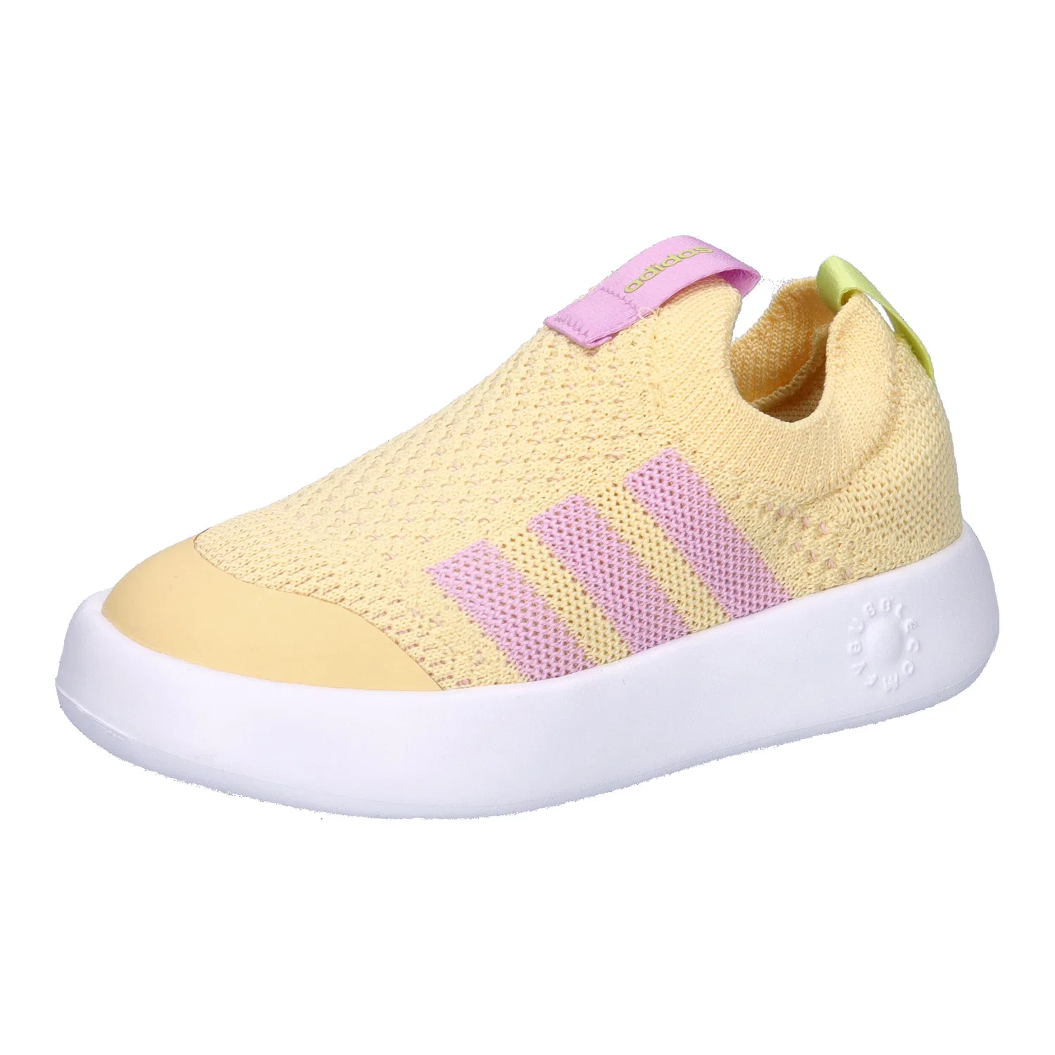 Детские кроссовки с верхом из текстиля BUBBLECOMFY I Adidas, Yellow Rosa White