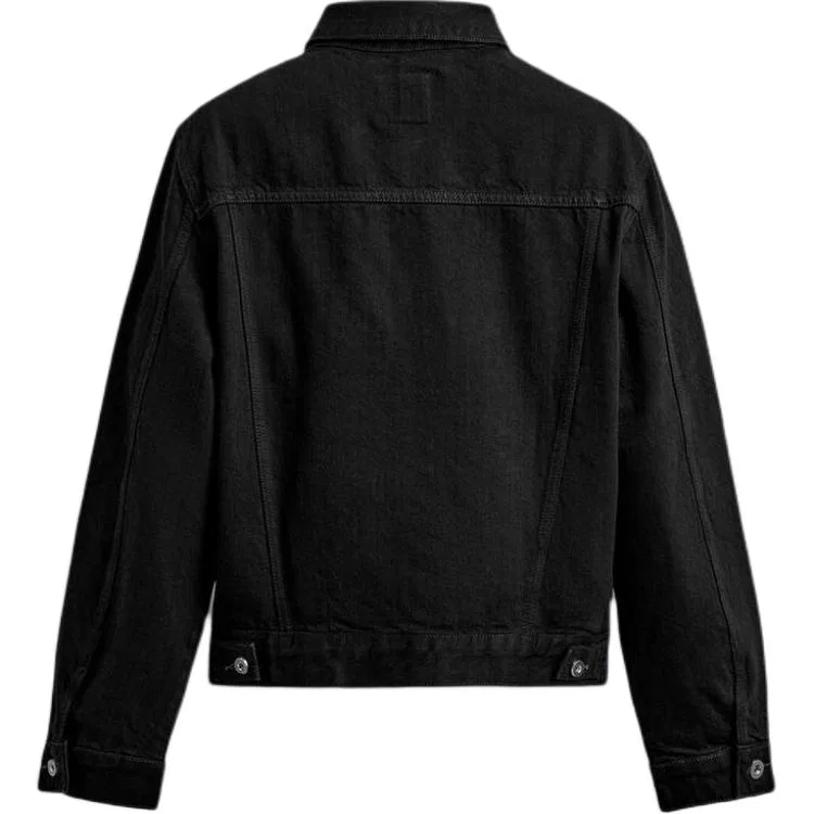 Мужская джинсовая куртка с лацканами ZARA, Black — фото 3