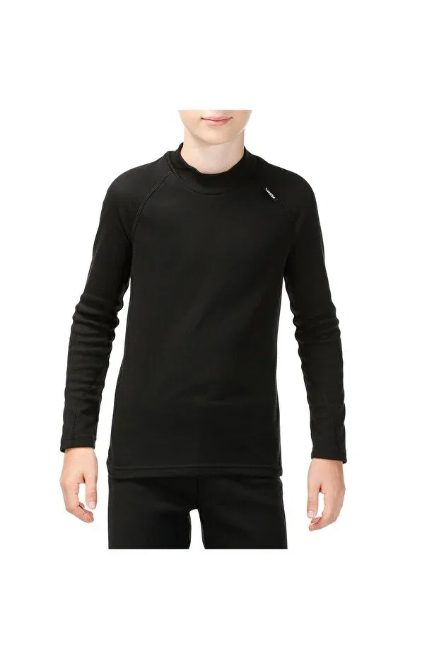 Детское термобелье для мальчиков с длинным рукавом Decathlon, Black — фото 2