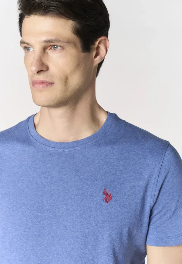 Футболка хлопковая Basic t-shirt U.S. Polo Assn., синий — фото 4