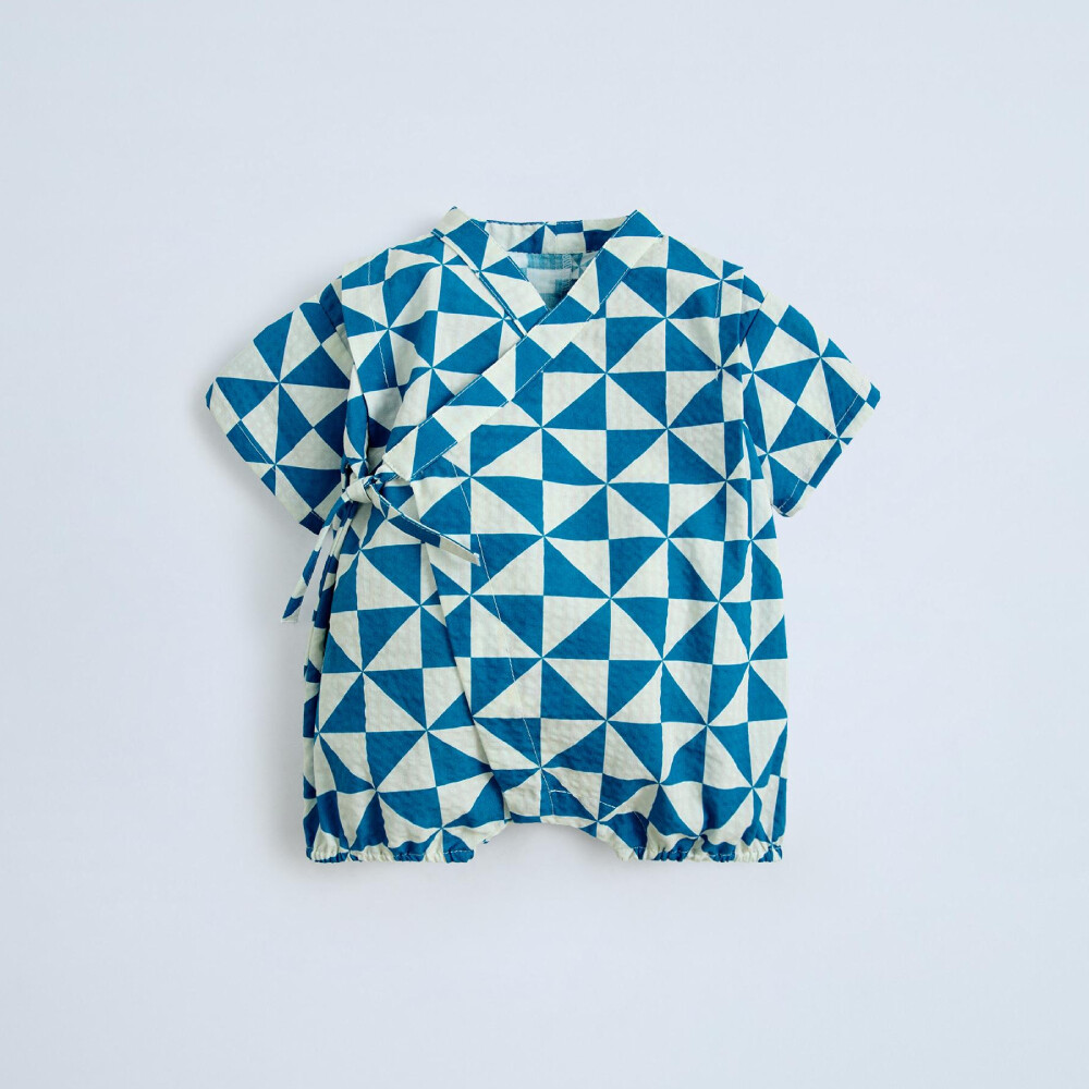 

Комбинезон-кимоно Zara Geometric Print, синий