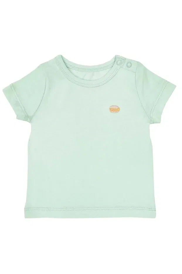 Детское платье-футболка для девочек хлопковое Teatime Baby Girl Green Short Sleeve T-Shirt Organickid, Green