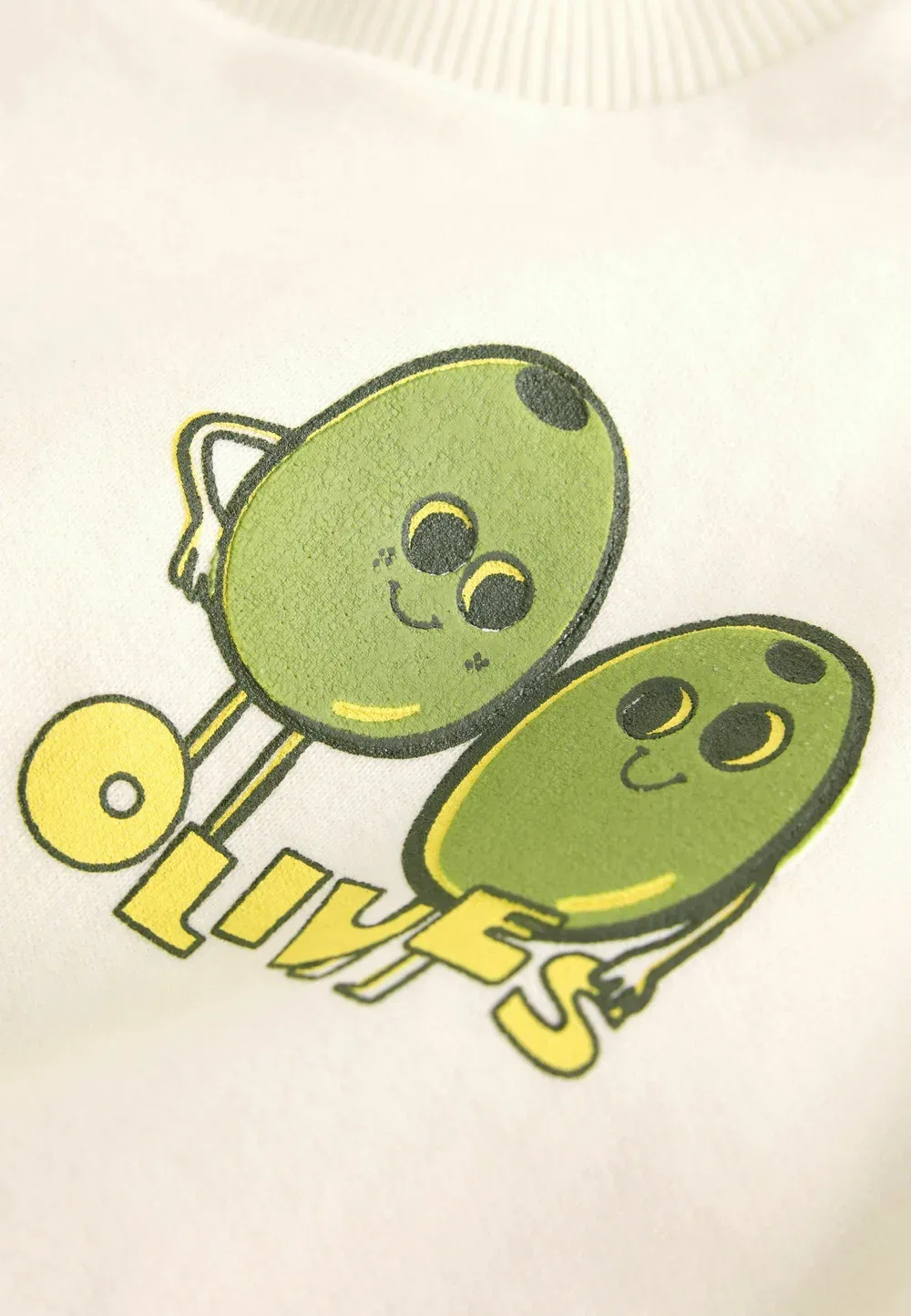 Толстовка с круглым вырезом, стандартного кроя Next, Cream Olive — фото 2