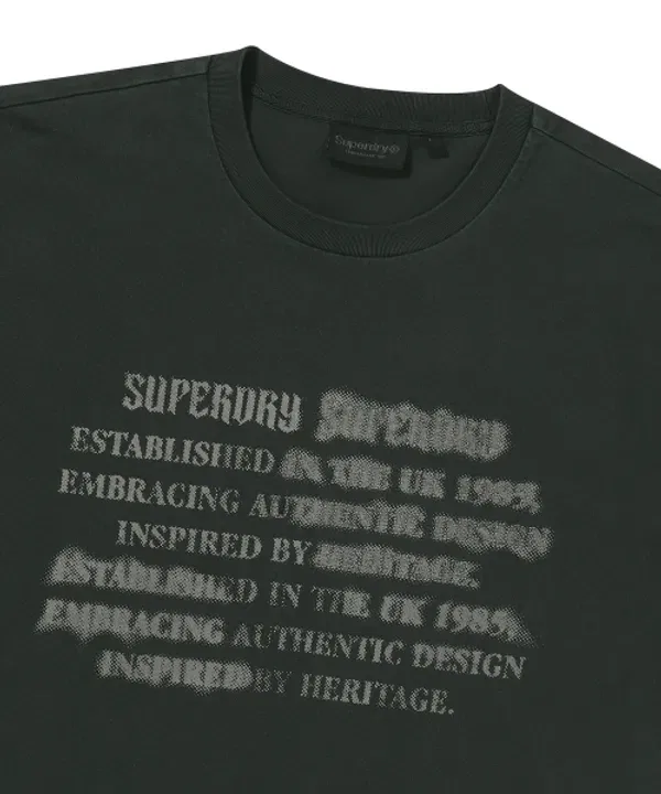Футболка с винтажным принтом Dark Hunter, Superdry, темно-синий — фото 3