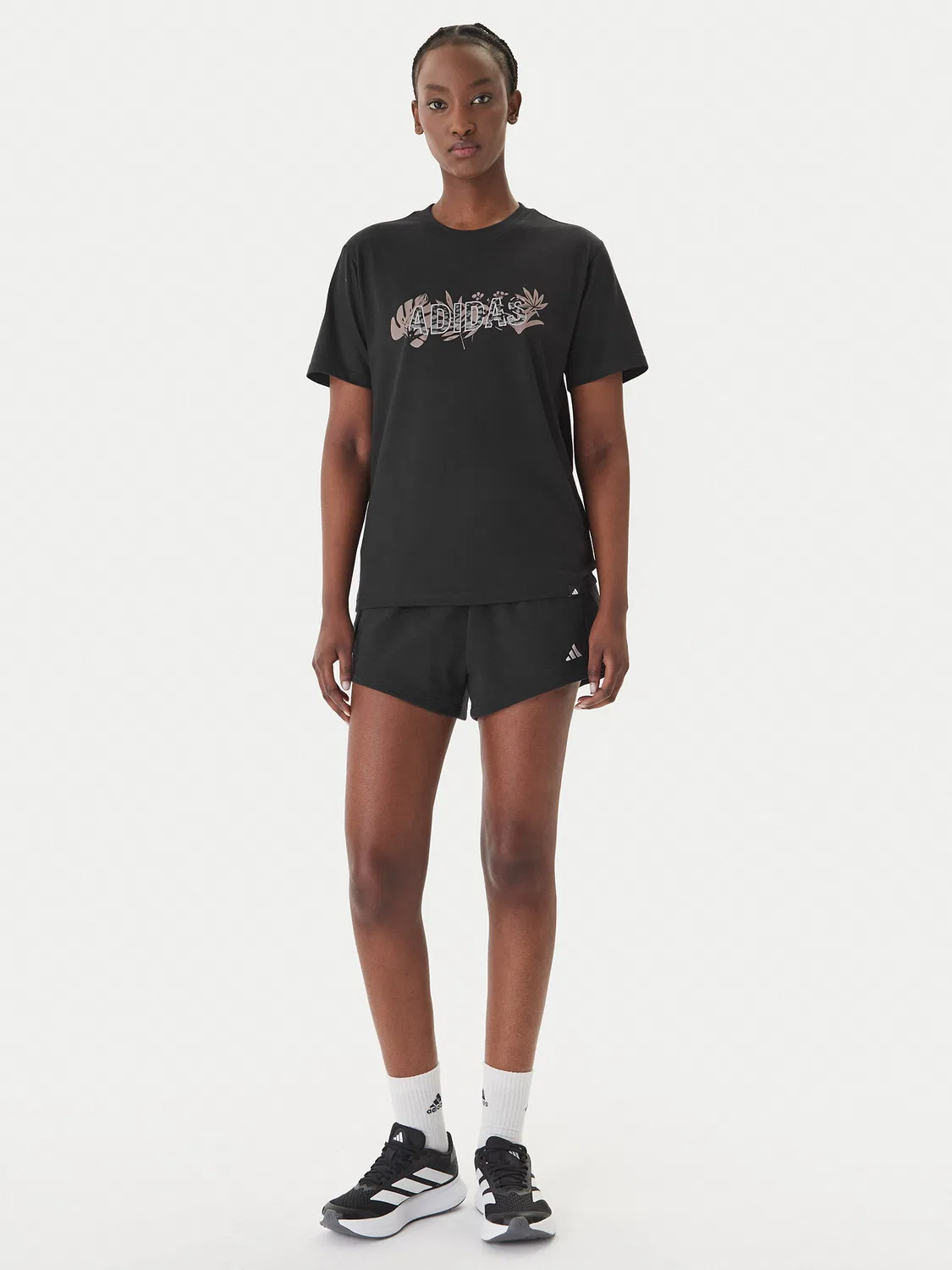 Женская футболка стандартного кроя Animal Graphic Adidas, черный — фото 2