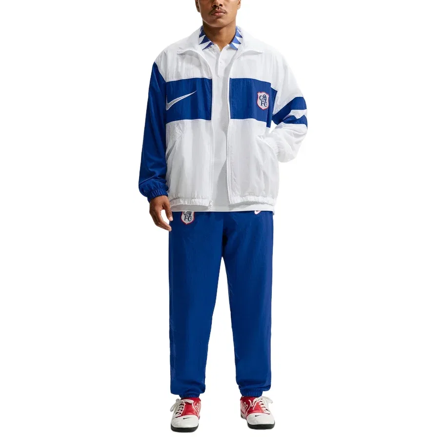 Мужская куртка Repel i96 Tracksuit Jacket 'Chelsea FC Third' Nike, White/Rush Blue/White — фото 3