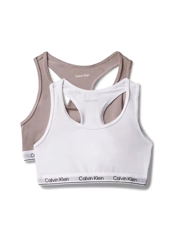 Бюстгальтер без рукавов комплект 2 шт Racerback Calvin Klein Jeans, белый