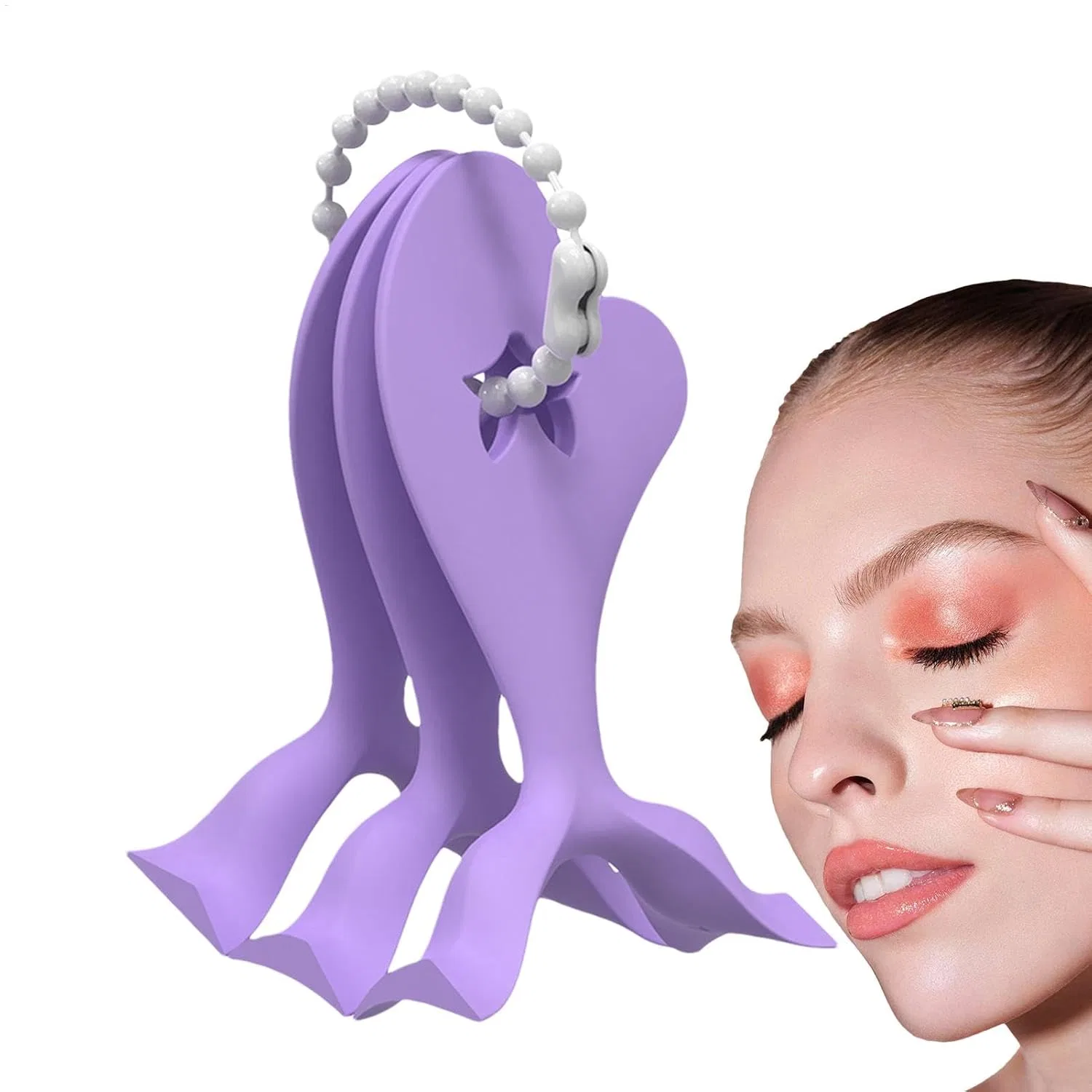 Трафарет для подводки глаз, Silicone, 3 шт, Purple Generic
