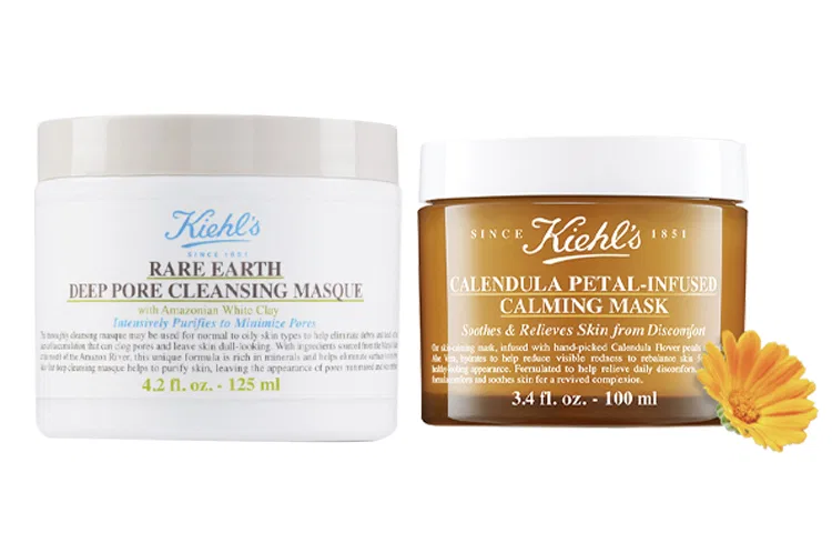 Набор масок для лица Kiehl's, Белая глина и Календула, 125 мл + 100 мл, Kiehl's, White Clay Mask, Calendula Facial Mask