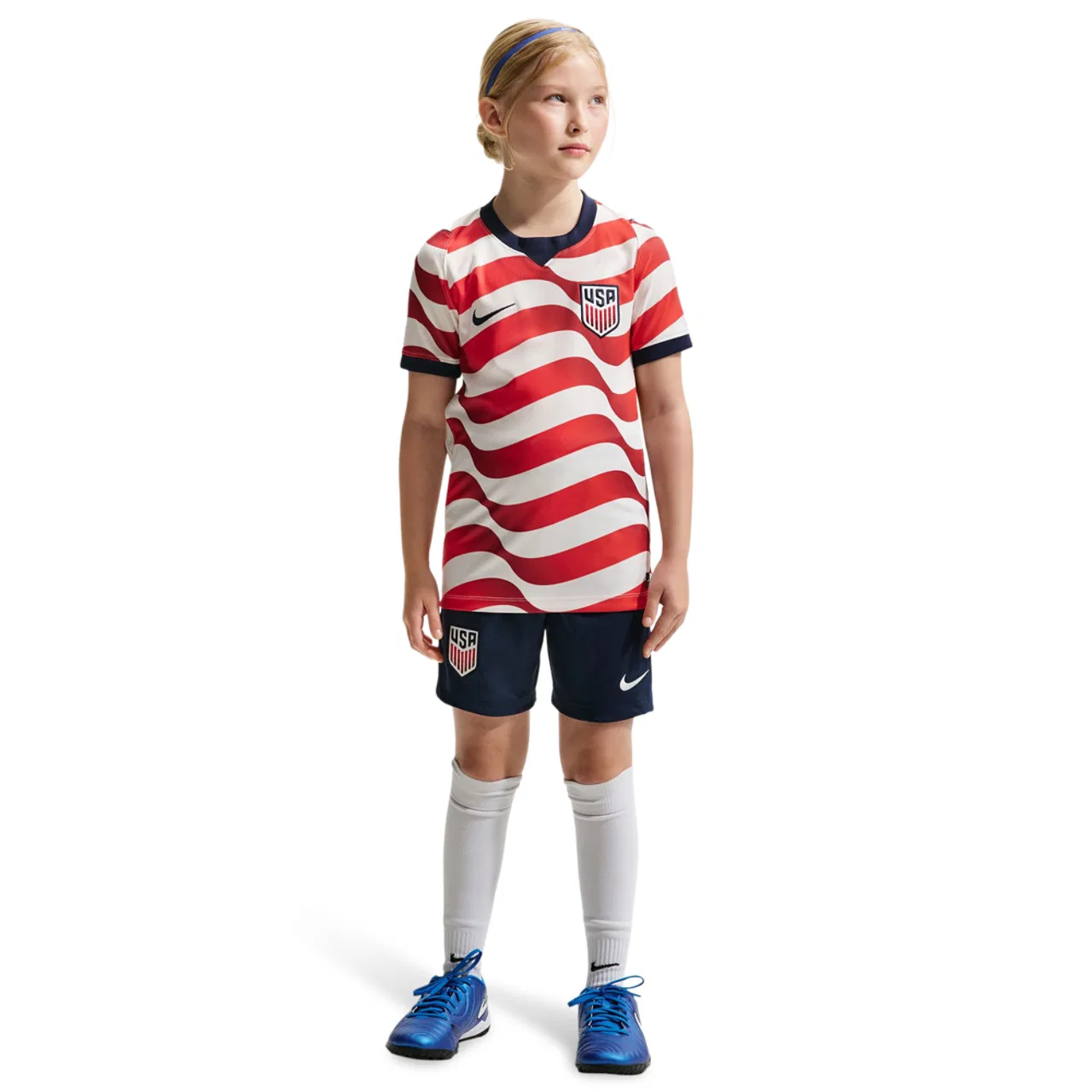 Детские шорты с принтом Nike Dri-FIT USA Stadium, Nike, White/Navy