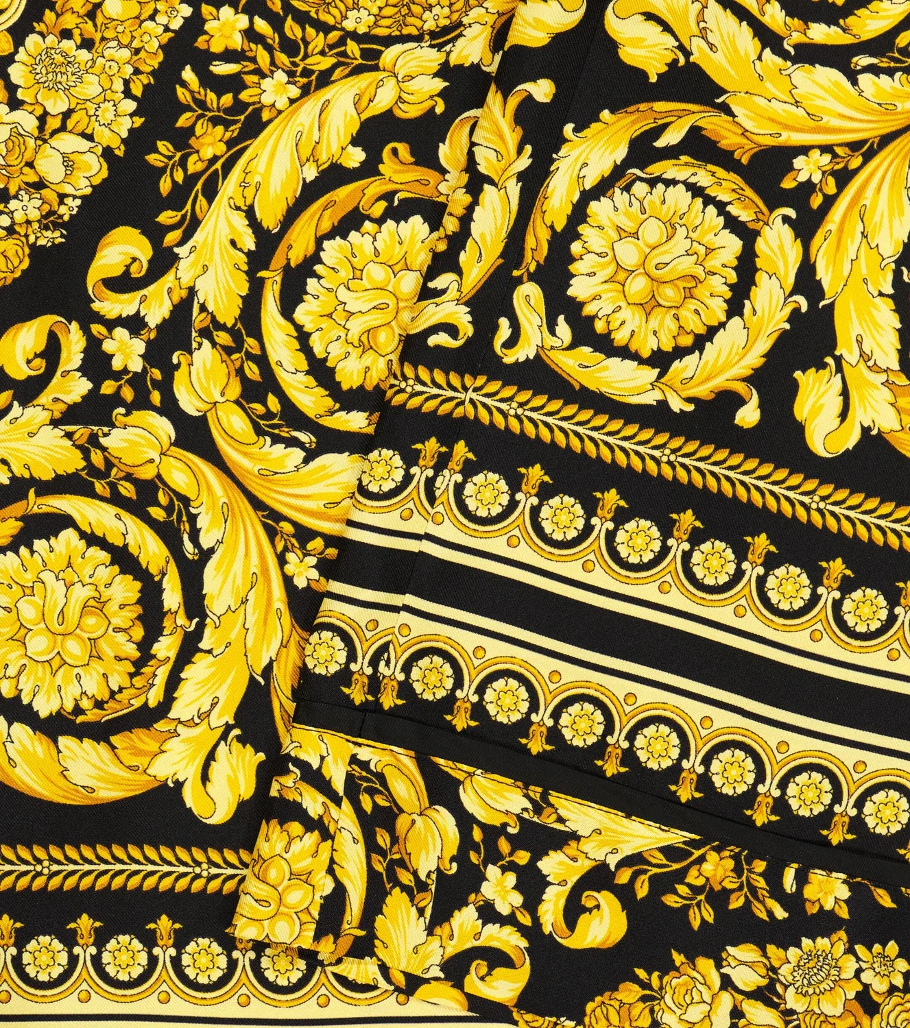 Брюки из шелка с принтом Versace Kids, черный — фото 2