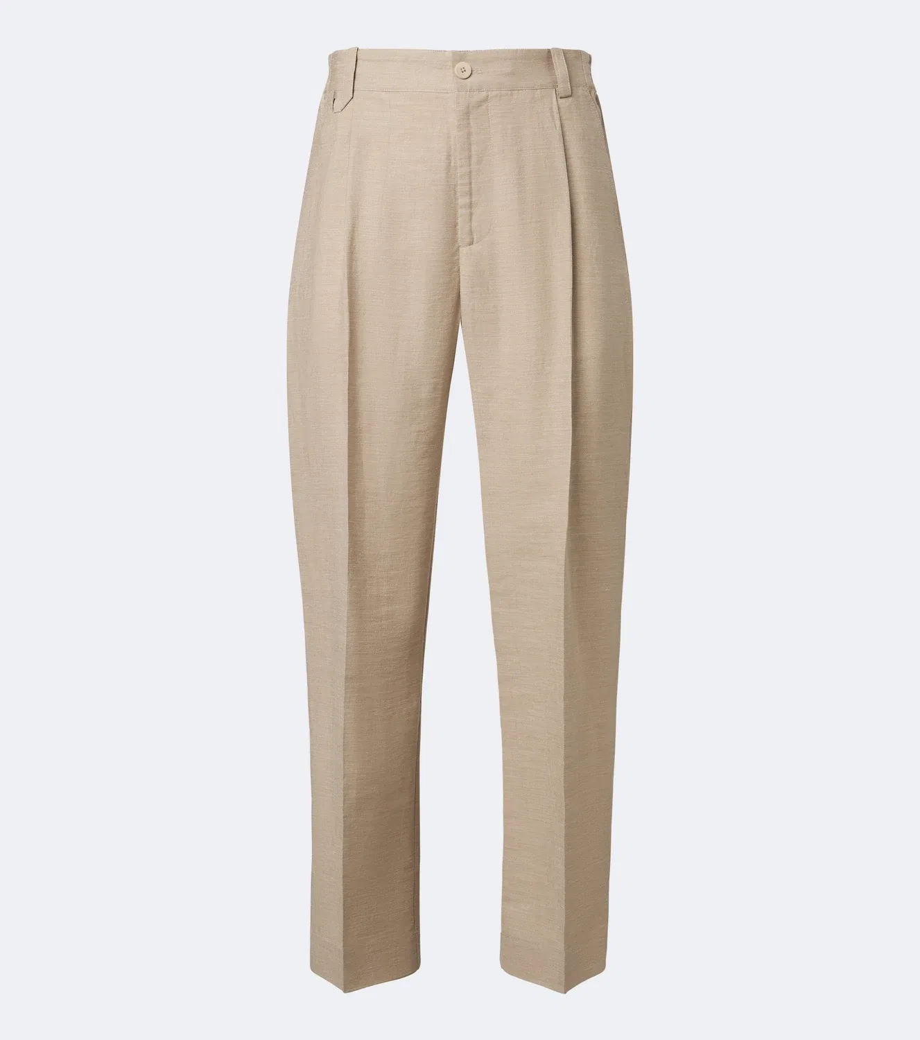 Строгие брюки из смесового льна Jacquemus, бежевый