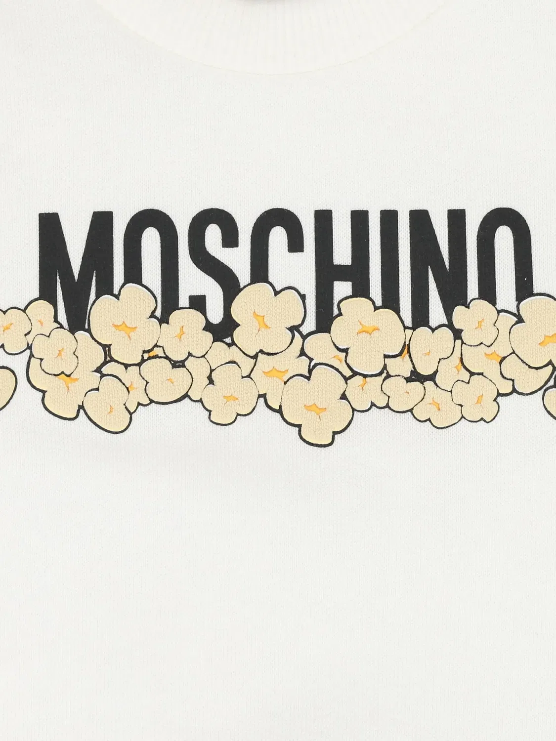 Толстовка с принтом и логотипом Moschino Kids, белый — фото 3