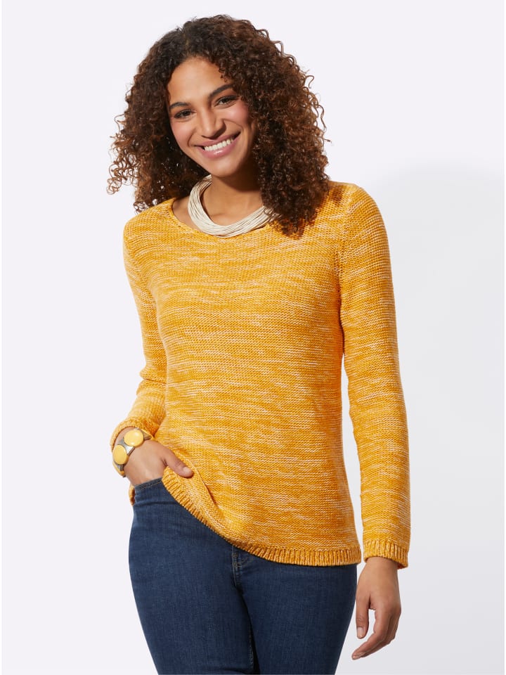 

WITT WEIDEN Свитер с круглым вырезом, цвет охра меланж