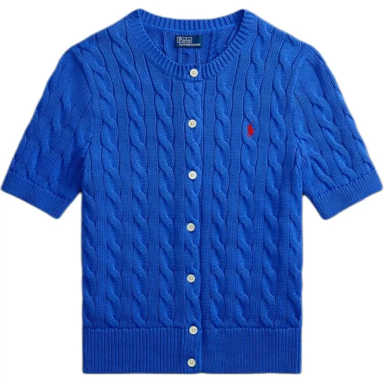 Женский трикотажный свитер slim fit SS26 Polo Ralph Lauren, Blue