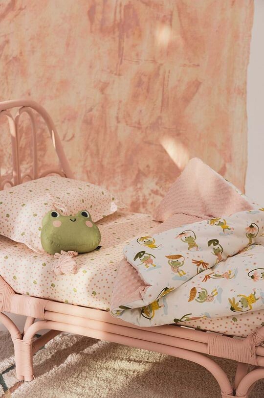 

Утепленное детское одеяло Frogs La Millou, роза
