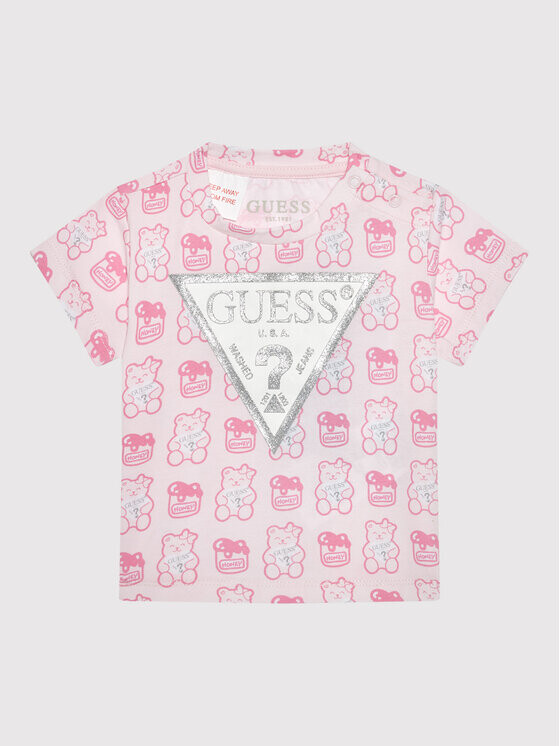 

Футболка стандартного кроя Guess, розовый