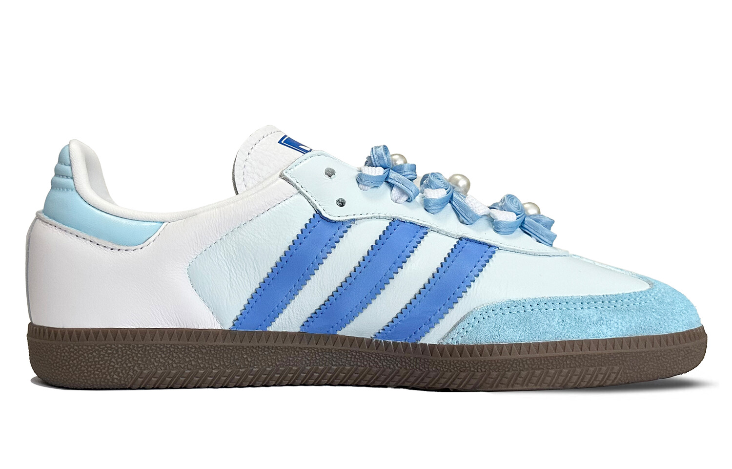 Кроссовки adidas originals SAMBA OG Skateboarding Shoes Unisex Low-top Blue, голубой — фото 2