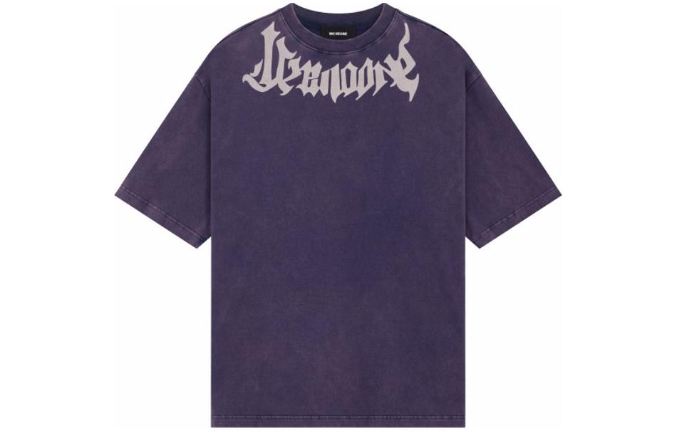 

Хлопковая футболка с принтом логотипа WE11DONE, синий