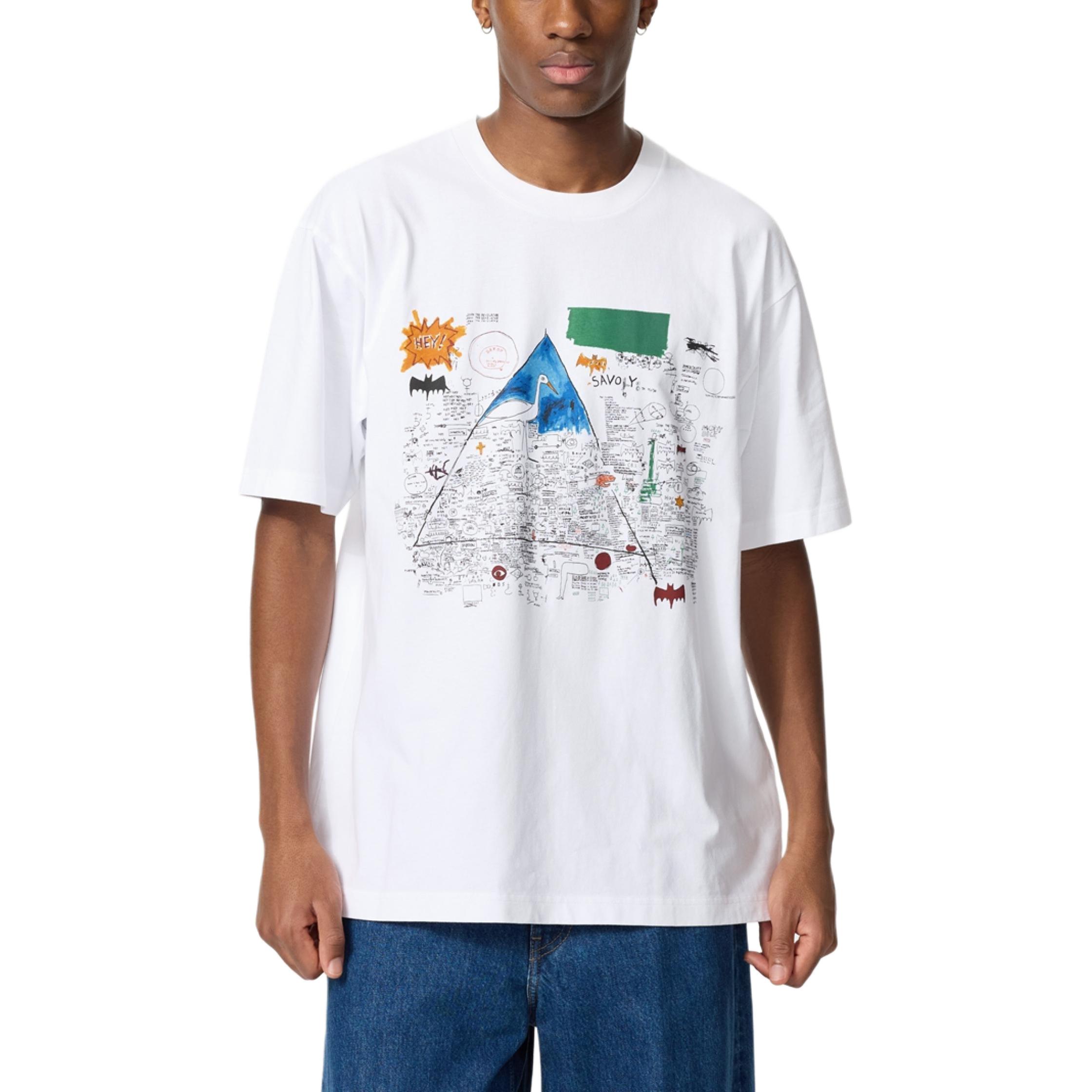UNIQLO Футболка Basquiat Collaboration мужская белая — фото 3