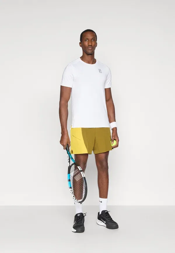 Спортивные шорты Nikecourt Slam Short Nike Performance, оливковый флак/шафрановый кварц/белый — фото 2