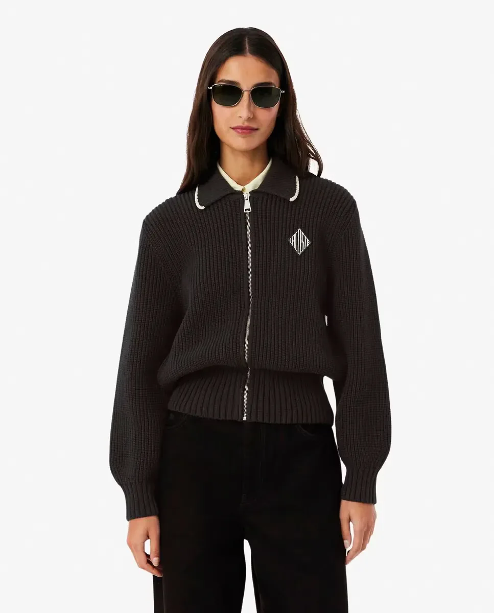 Толстовка Lacoste с контрастным значком, коричневый