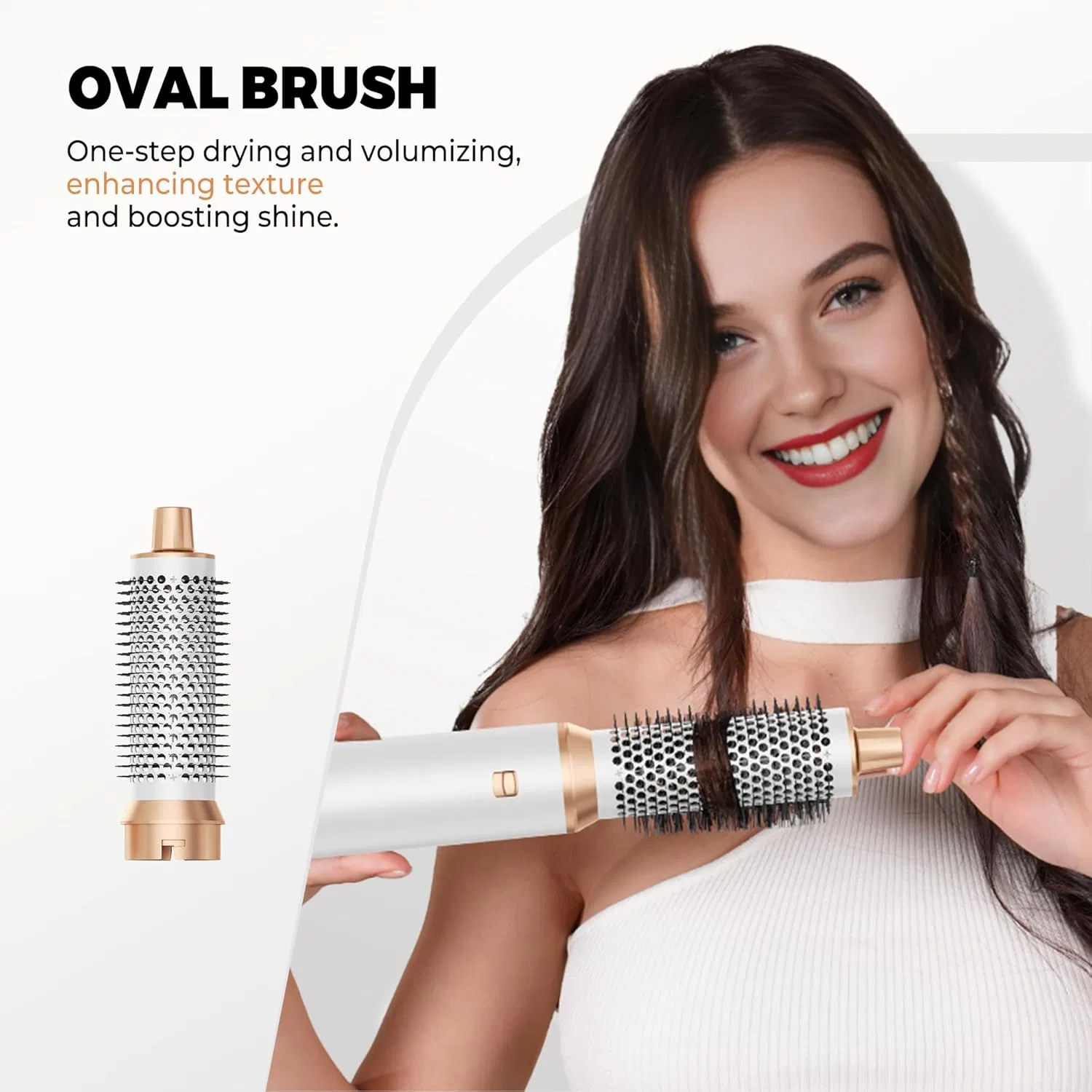 Набор для укладки волос 5 в 1 «Hairstyler» от OKWRAP Okwrap, White Gold — фото 4
