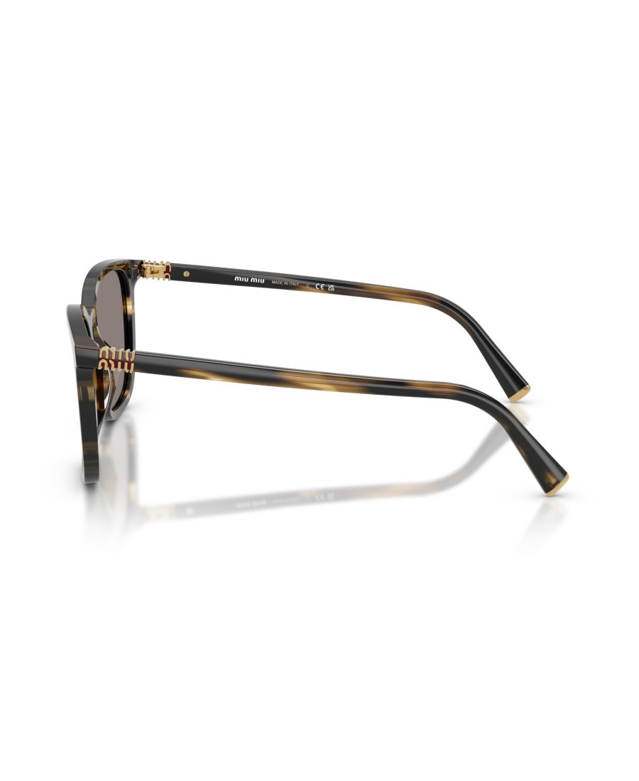 Женские квадратные солнцезащитные очки, MU B03S MIU MIU, Striped Loden — фото 3