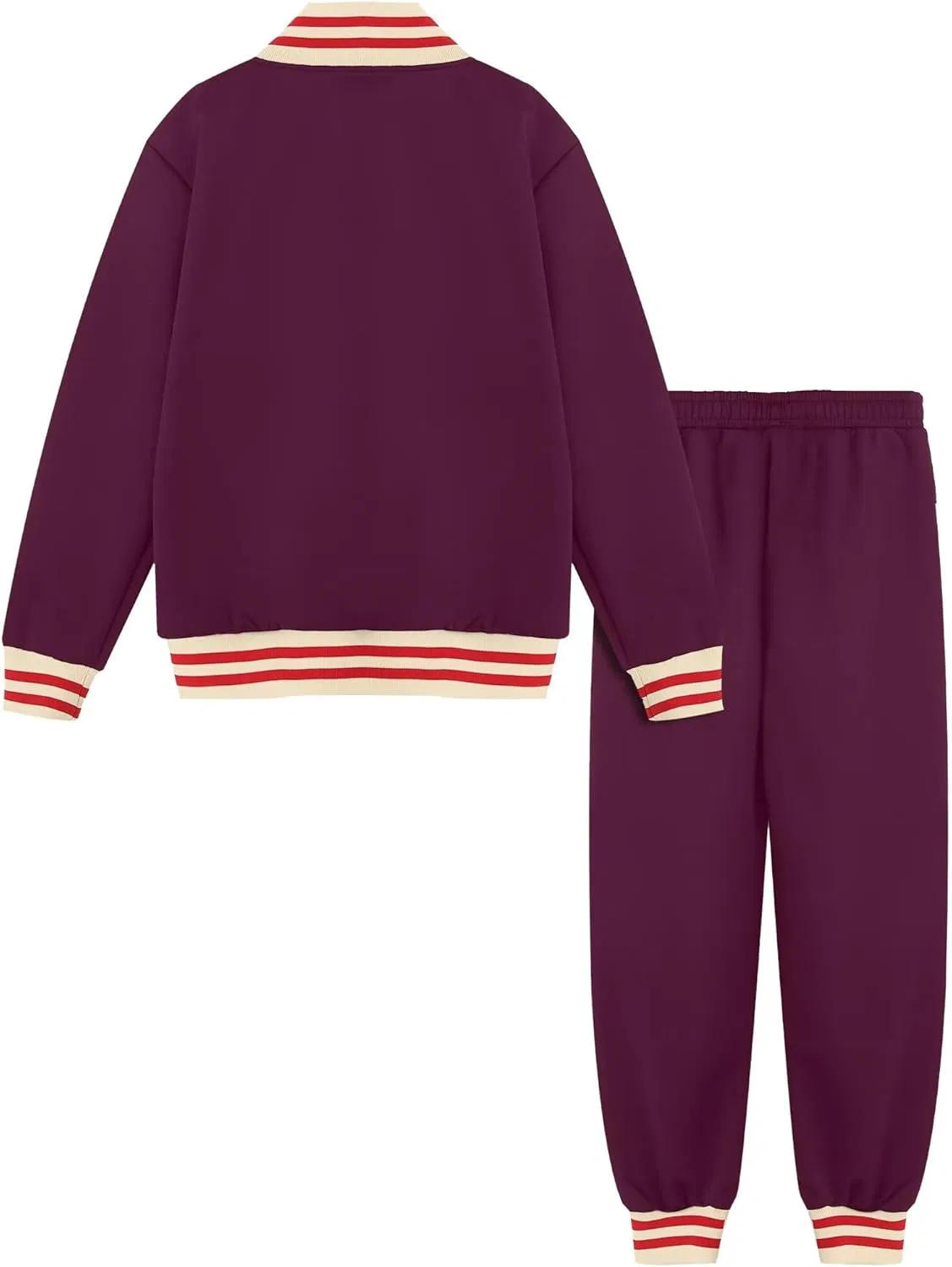 Детский спортивный костюм с молнией BPXOEO, 2 предмета, Wine Red — фото 2