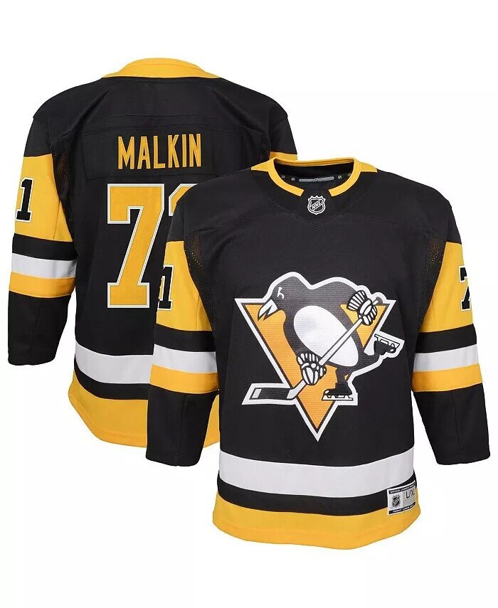 Домашняя футболка премьер-игрока Big Boys Евгения Малкина Black Pittsburgh Penguins Outerstuff — фото 4