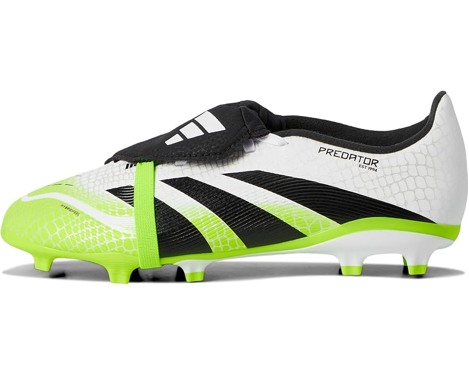 Кроссовки adidas Kids League Predator Fold-Over Tongue Firm Ground/Multi Ground Cleats, цвет White/Black/Lucid Lemon — фото 4