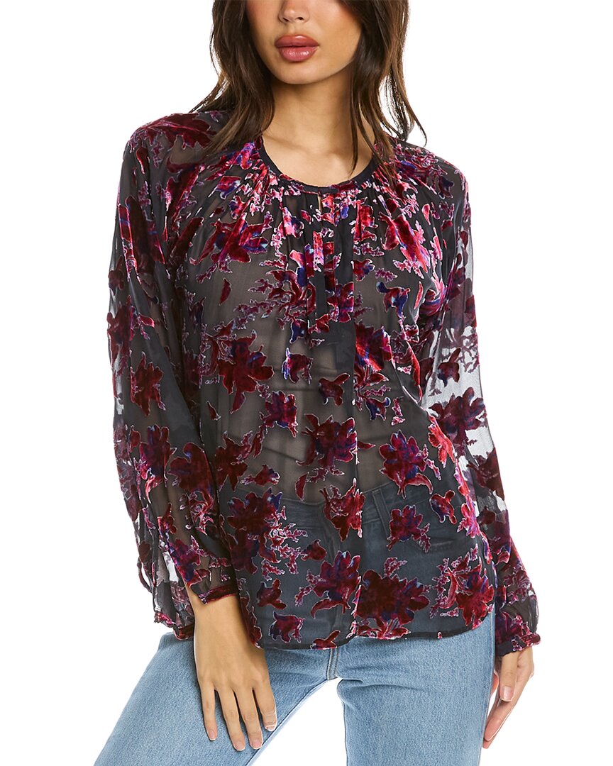 

Блуза Yuni Burnout Silk-Blend от rag & bone для женщин, размер XXS, фиолетовая