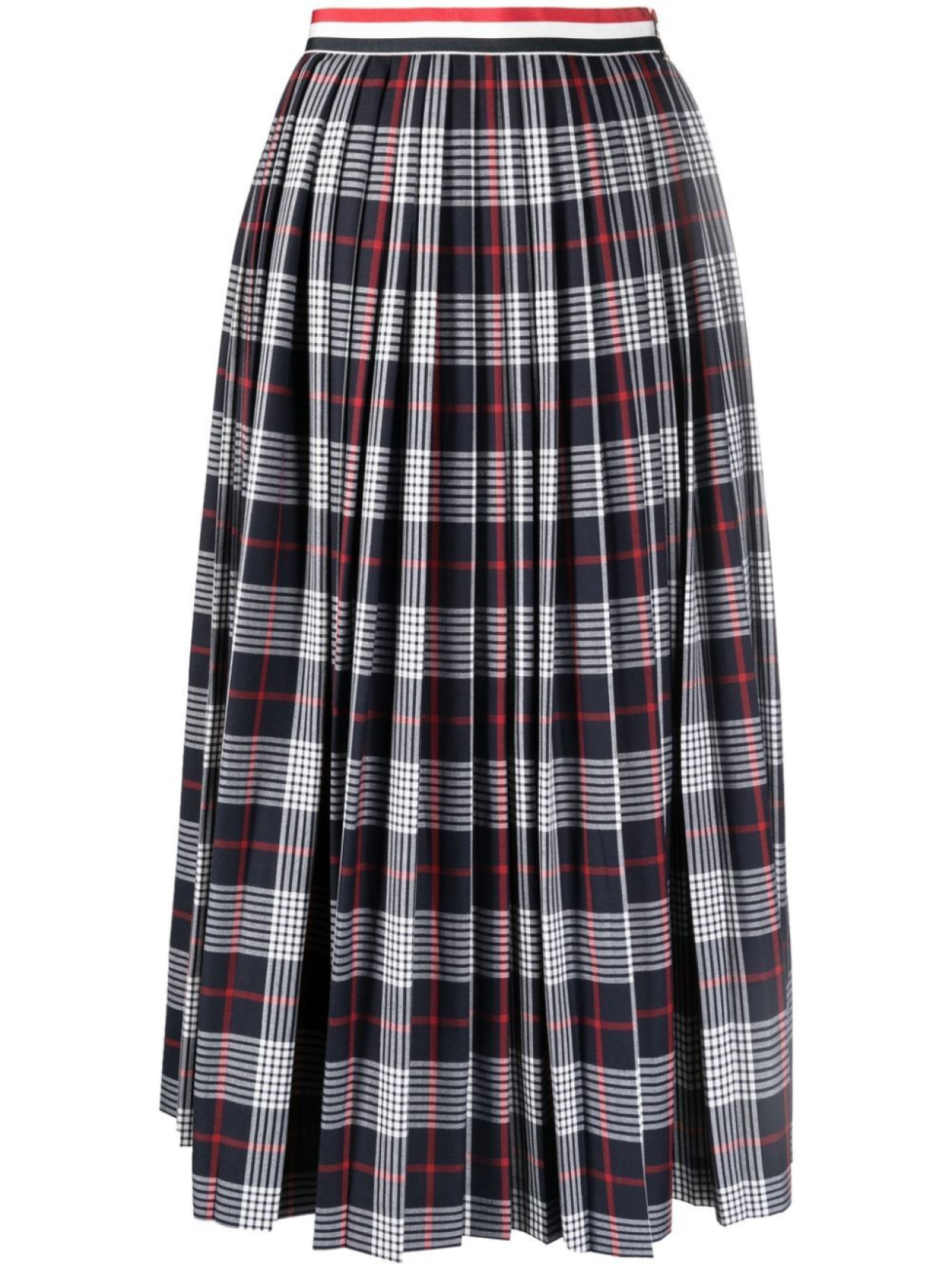 

Thom Browne плиссированная юбка в клетку, синий