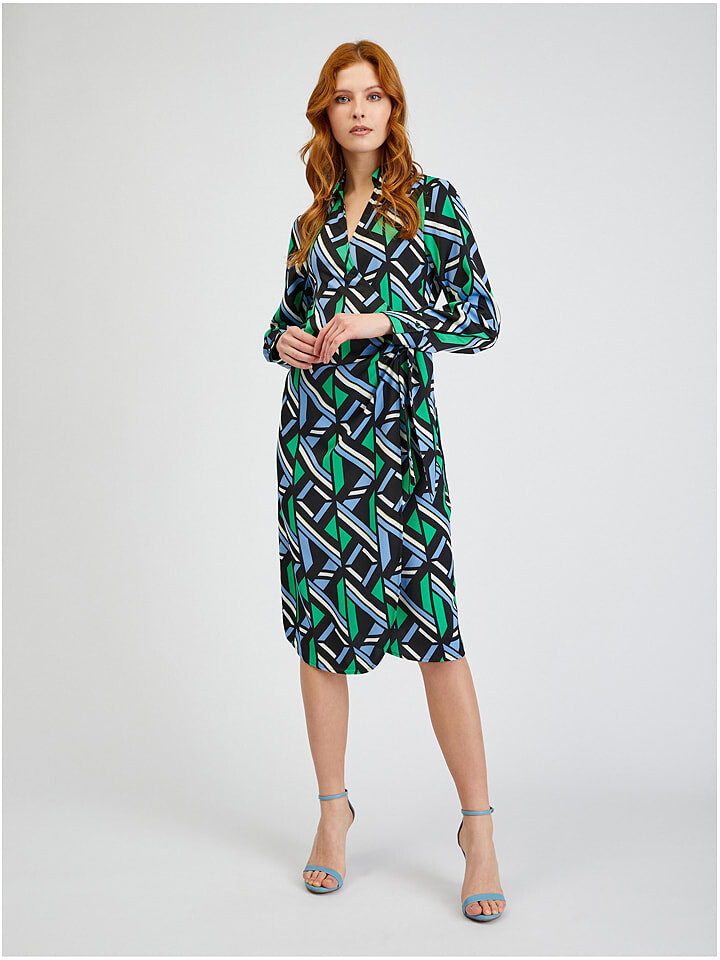 

Длинное платье orsay, цвет schwarz/grün/hellblau