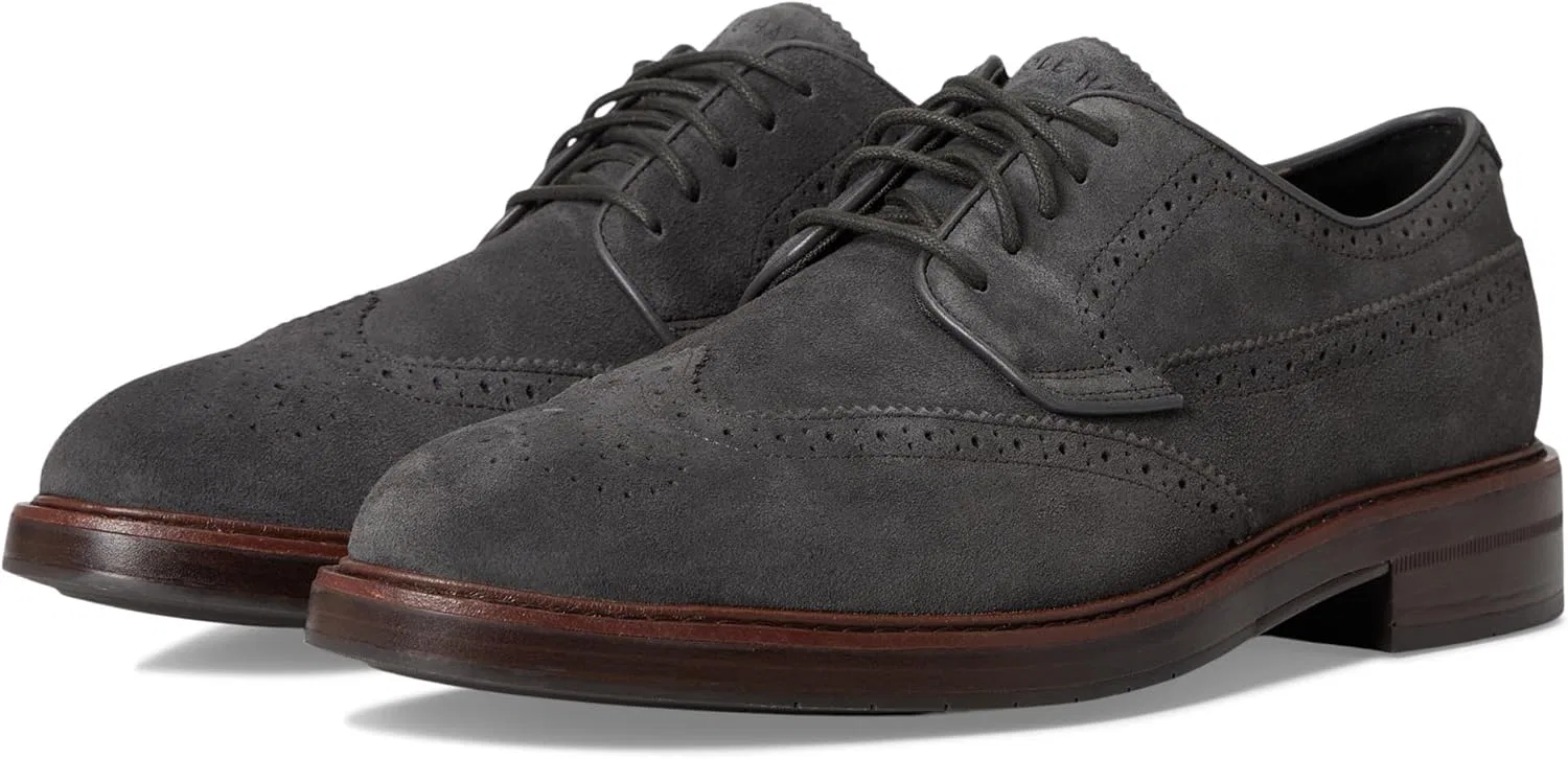Мужские оксфорды Cole Haan Judson Grand Wingtip, 2-Raven Sde Dk Nat