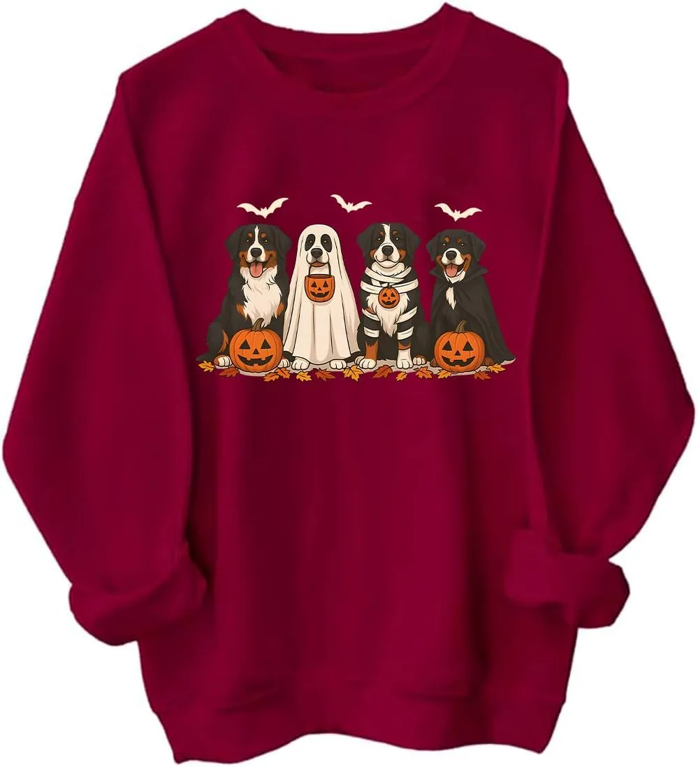

Толстовка Bernese Mountain Dog Halloween с тыквами BTGRL