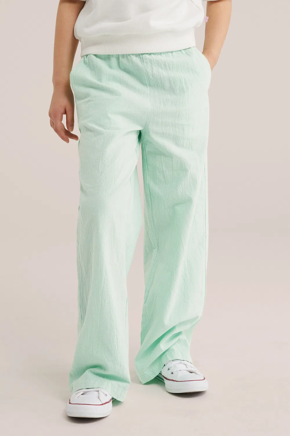 Обычные брюки We Fashion, Light Green — фото 3