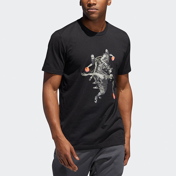 Футболка harden mvmt gu short sleeve men's black Adidas, черный — фото 3