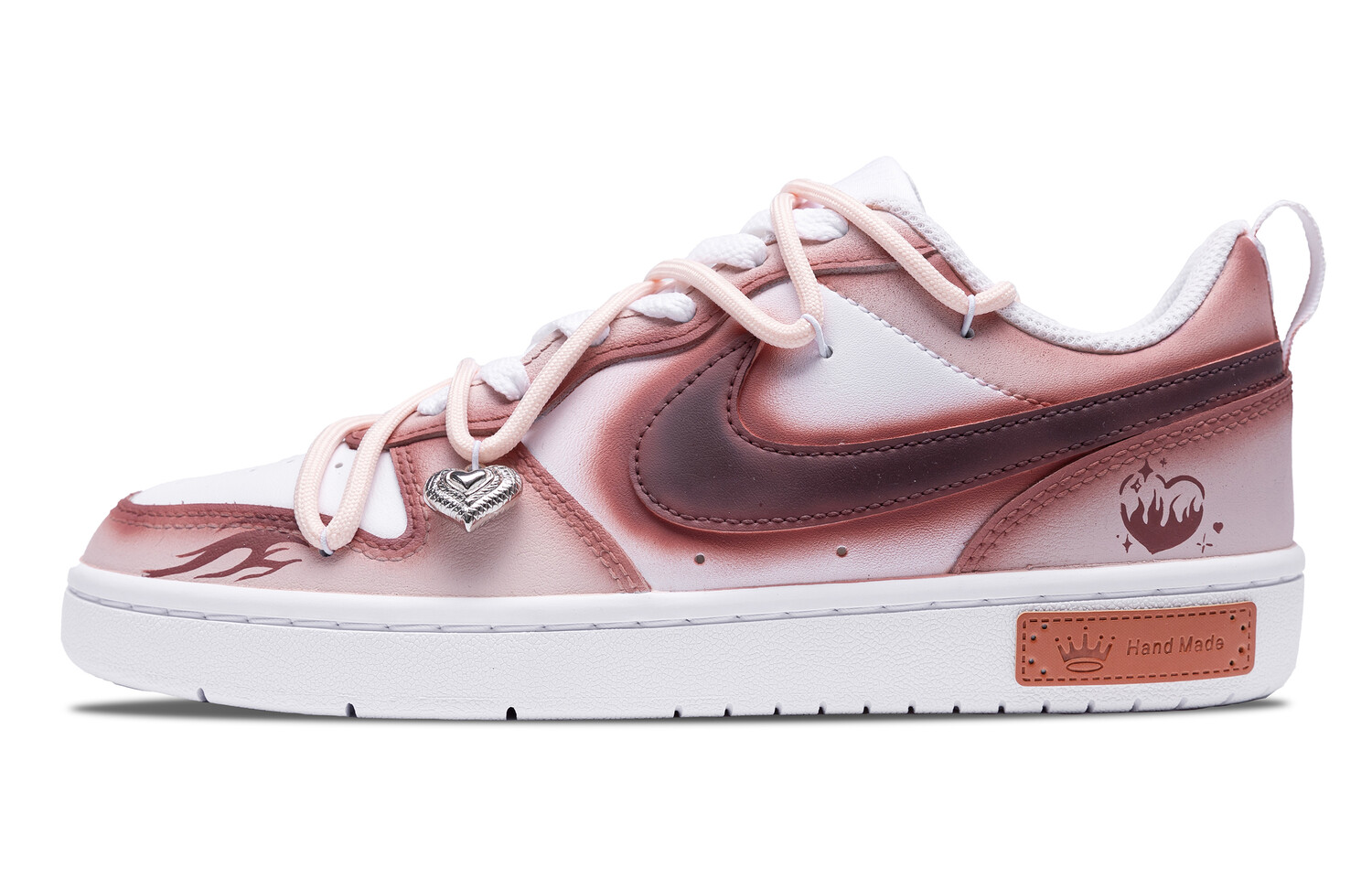 

Кроссовки Nike Court Borough Skateboard Shoes Women's Low-Top White Pink, Белый, Кроссовки Nike Court Borough Skateboard Shoes Women's Low-Top White Pink