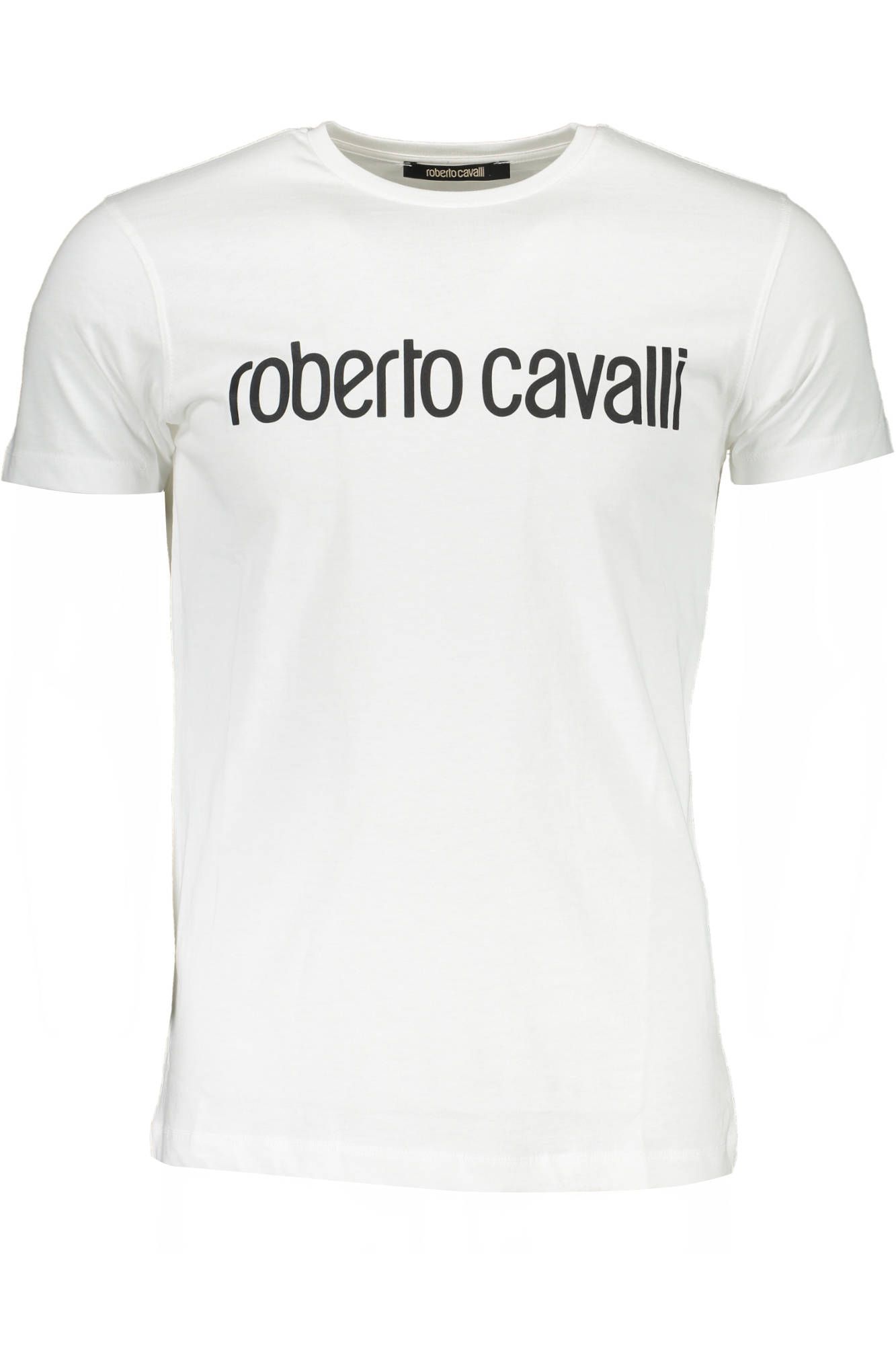 

Белая хлопковая мужская футболка Roberto Cavalli